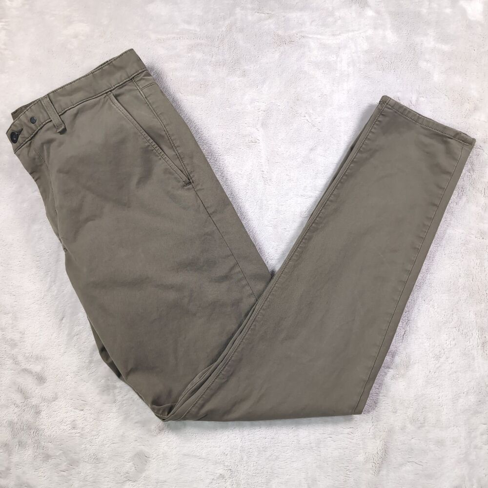Rag & Bone Fit 1 Low Rise Chino Pants Mens 34‎ (34x31) Army Green Slim Comfort